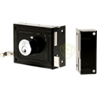 Fechadura 3F Sobrepor Yale Preto Fosco Espelho Inox 100mm