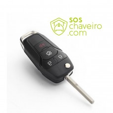 Canivete Completo Ford Novo Ká 315MHz PCF-ID49 (Hitag Pro) 3 botões   Pânico Lâmina HU101