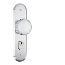 Fechadura Stam Externa 1801/08 Maçaneta Bola Fixa Broca 40mm - ESP. INOX