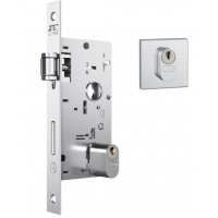 Fechadura Stam 803 T. ROLETE Broca 40mm Roseta Quadrada INOX