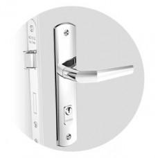 Fechadura Soprano Popline Reta Externa Cromado (Broca 40x53 OVAL PY45)