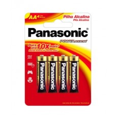 Pilha Alcalina AA Panasonic Power Blister com 4 unidades