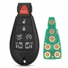 Chave Completa Fobik Dodge/Chrysler/Jeep 6bts   Pânico 433Mhz ID46-PCF7941 Com Lâmina Yale