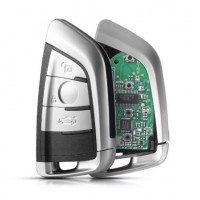 Chave Presença Completa BMW 3 botões CAS4  ID49 PCF7945P 433Mhz Pilha CR2032 Com Lâmina