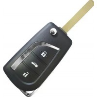 Canivete Completo Toyota Corolla após 2015 433Mhz Chip 8A Lâmina Pantográfica