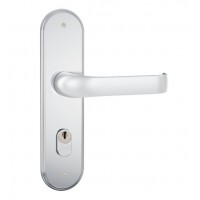 Fechadura Stam 1601/37 Externa Broca 55mm Maçaneta Alavanca- Espelho Inox Largo